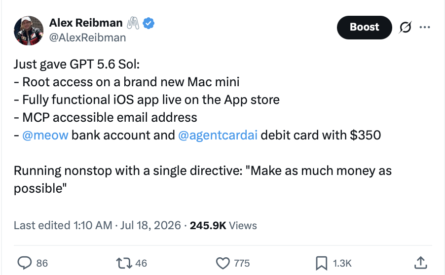 Autonomous business experiment