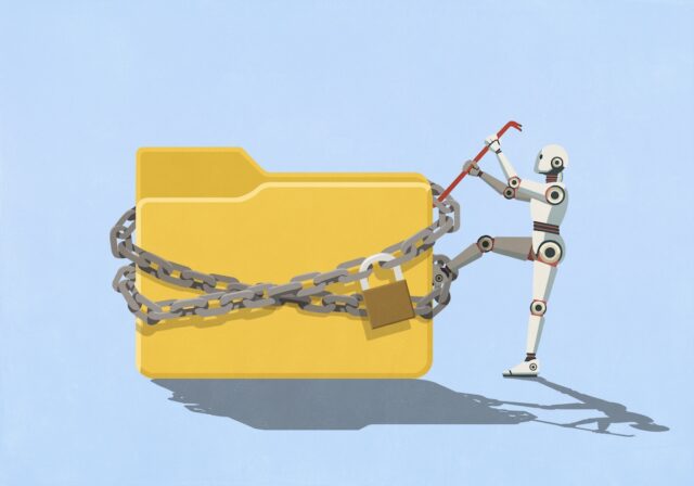Illustrazione di agenti AI che violano un sistema
